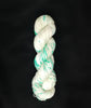 A Quiet Place-  Hand dyed variegated yarn -white sage green teal