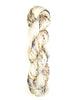 Eiffel Tower -  Hand dyed variegated yarn -white brown purple speckled