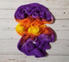 Hocus Pocus -  Hand dyed palindrome yarn - purple orange yellow Halloween sunset colors