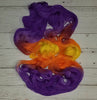 Hocus Pocus -  Hand dyed palindrome yarn - purple orange yellow Halloween sunset colors