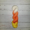 Candy Corn - Hand dyed palindrome variegated yarn - white orange yellow Halloween colors