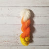 Candy Corn - Hand dyed palindrome variegated yarn - white orange yellow Halloween colors