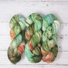 Nimble Fox - Hand dyed variegated speckled yarn - Merino Fingering to worsted