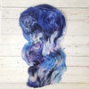 Wolf Song - Hand dyed variegated speckled yarn - Merino Fingering lace dk worsted blue
