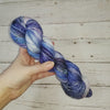 Wolf Song - Hand dyed variegated speckled yarn - Merino Fingering lace dk worsted blue