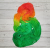 Honeysuckle - Hand dyed yarn, green orange yellow