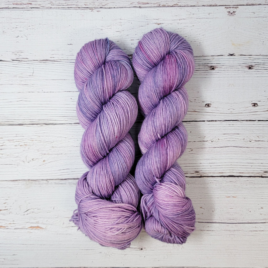 ULTRA VIOLET on the Sport Weight Base Hand Dyed Yarn 100g Skein