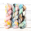Fade Yarn Set -Girl Power - Bubblegum Babe Flower Girl Earth Mama - three 100g skeins of Hand dyed - yarn set