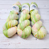 Watermelon Sugar - Hand dyed variegated speckled yarn - Merino Fingering to worsted
