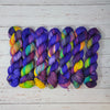 Lalotai - Hand dyed yarn - SW Merino 100g - Choose your base - knitting crocheting weaving quick knit - black purple magenta yellow green