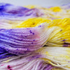 Pretty Pansy - Hand dyed variegated speckled yarn - Merino Fingering to worsted
