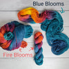 Fire Blooms - Hand dyed variegated yarn - Merino Fingering to worsted
