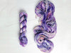 Broomstick Rider- Hand dyed yarn - SW Merino Fingering Weight 400+ yards -choose your base- knitting crocheting weaving- purple black orange