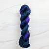 Agatha - Hand dyed yarn - SW Merino Fingering Weight black Purple Blue teal wanda vision colors