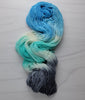 For You Blue  - Hand dyed yarn - Aqua turquoise grey sky blue white Beatles inspired