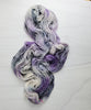 Jack - Hand dyed yarn, nightmare before Christmas collection, Halloween yarn - purple grey black white skellington