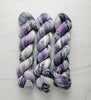 Jack - Hand dyed yarn, Fingering Weight, Halloween yarn - purple grey black white skellington