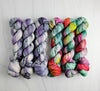 Jack - Hand dyed yarn, nightmare before Christmas collection, Halloween yarn - purple grey black white skellington