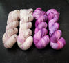 Raspberry Cream -  Hand dyed yarn - Hand painted yarn - SW Merino Fingering Weight  400+ yards - Select your base - white with pink and brown speckles