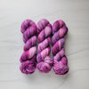 Raspberry Truffle-  Hand dyed yarn - Hand painted yarn - SW Merino Fingering Weight  400+ yards - Select your base - raspberry pink purple with speckles