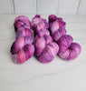 Raspberry Truffle-  Hand dyed yarn - Hand painted yarn - SW Merino Fingering Weight  400+ yards - Select your base - raspberry pink purple with speckles