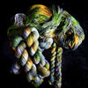 Swamp Thing - Hand dyed yarn, Fingering Weight, Halloween yarn - moss green orange purple grey