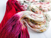 Poinsettia Pop - Hand dyed assigned pooling yarn -SW Merino choose your base fingeeing sock dk lace bulky aran