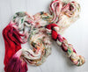 Poinsettia Pop - Hand dyed assigned pooling yarn -SW Merino choose your base fingeeing sock dk lace bulky aran
