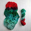 Wreath - Hand dyed assigned pooling yarn -SW Merino choose your base fingering sock dk lace bulky aran