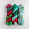 Fade Yarn Set -Christmas Mixed - three 100g skeins of Hand dyed - yarn set