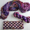 Artemis - Hand dyed Variegated yarn -  Fingering to bulky-  Greek Goddess collection purple violet blue carmel brown green