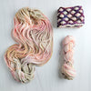 Aphrodite - Hand dyed Variegated yarn -  Fingering to bulky-  Greek Goddess collection pastel peach green yellow brown sand