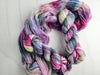 Athena - Hand dyed Variegated yarn -  Fingering to bulky-  Greek Goddess collection - pink grey yellow purple