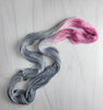 Flowers in the rain - Hand dyed yarn - SW Merino Fingering Weight pink and grey