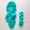 Aqua - Hand dyed tonal solid yarn - Merino Fingering lace dk worsted aqua turquoise cyan blue