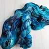 Amphitrite - Hand dyed Variegated yarn -  Fingering to bulky-  Greek Goddess collection - aqua turquoise blue grey
