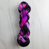 Andromeda - Hand dyed Variegated yarn -  Fingering to bulky-  Greek Goddess collection - pink purple black