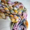 Hera - Hand dyed Variegated yarn -  Fingering to bulky-  Greek Goddess collection - orange purple brown pink green fall colors