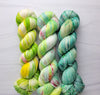 Fade Yarn Set - Apple Chow - granny smith zombie chow spruce-  3 100g skeins of Hand dyed