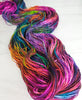 Everything Changed Me - Hand dyed Variegated yarn -  Fingering to bulky-  magenta purple teal turquoise yellow rainbow