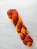 Fire - Hand dyed variegated yarn - Merino Fingering lace dk worsted bright orange red