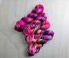 I will always love you for what it's worth - Hand dyed yarn - Merino Fingering Weight  Pink magenta fuchsia and rainbow