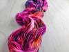 I will always love you for what it's worth - Hand dyed yarn - Merino Fingering Weight  Pink magenta fuchsia and rainbow