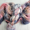 You Could Stay - Hand dyed variegated speckled yarn - Merino Fingering worsted dk etc choose your base - pink peach grey Taylor Swift inspired