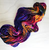 Secret Language - Hand dyed Variegated yarn -  Fingering to bulky-  dark blue pink purple orange lime Taylor Swift inspired