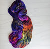 Secret Language - Hand dyed Variegated yarn -  Fingering to bulky-  dark blue pink purple orange lime Taylor Swift inspired