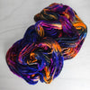 Secret Language - Hand dyed Variegated yarn -  Fingering to bulky-  dark blue pink purple orange lime Taylor Swift inspired