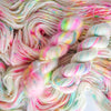 Little Unicorns - Hand dyed yarn - white with neon rainbow speckles drizzled