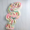 Little Unicorns - Hand dyed yarn - white with neon rainbow speckles drizzled
