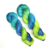 Summer Park - Hand dyed yarn - indigo blue green